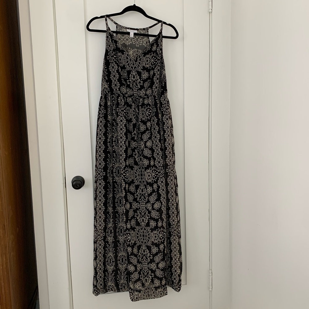 Liz Lange Long Flowy Summer Maternity Dress, Med